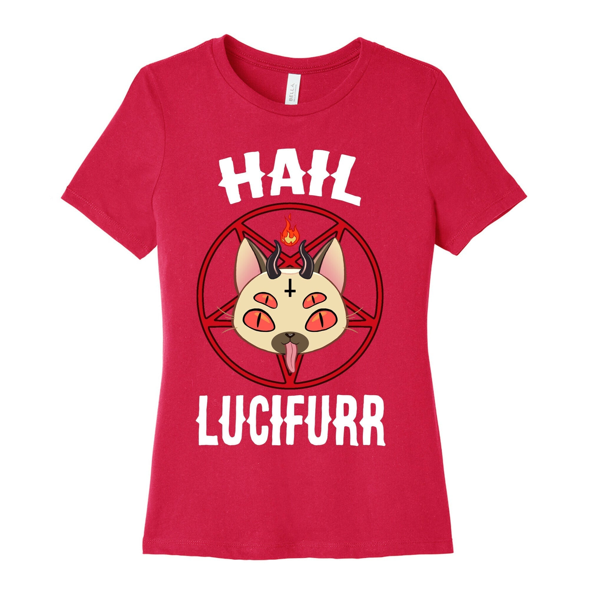 Hail Lucifurr  Women's Cotton Tee