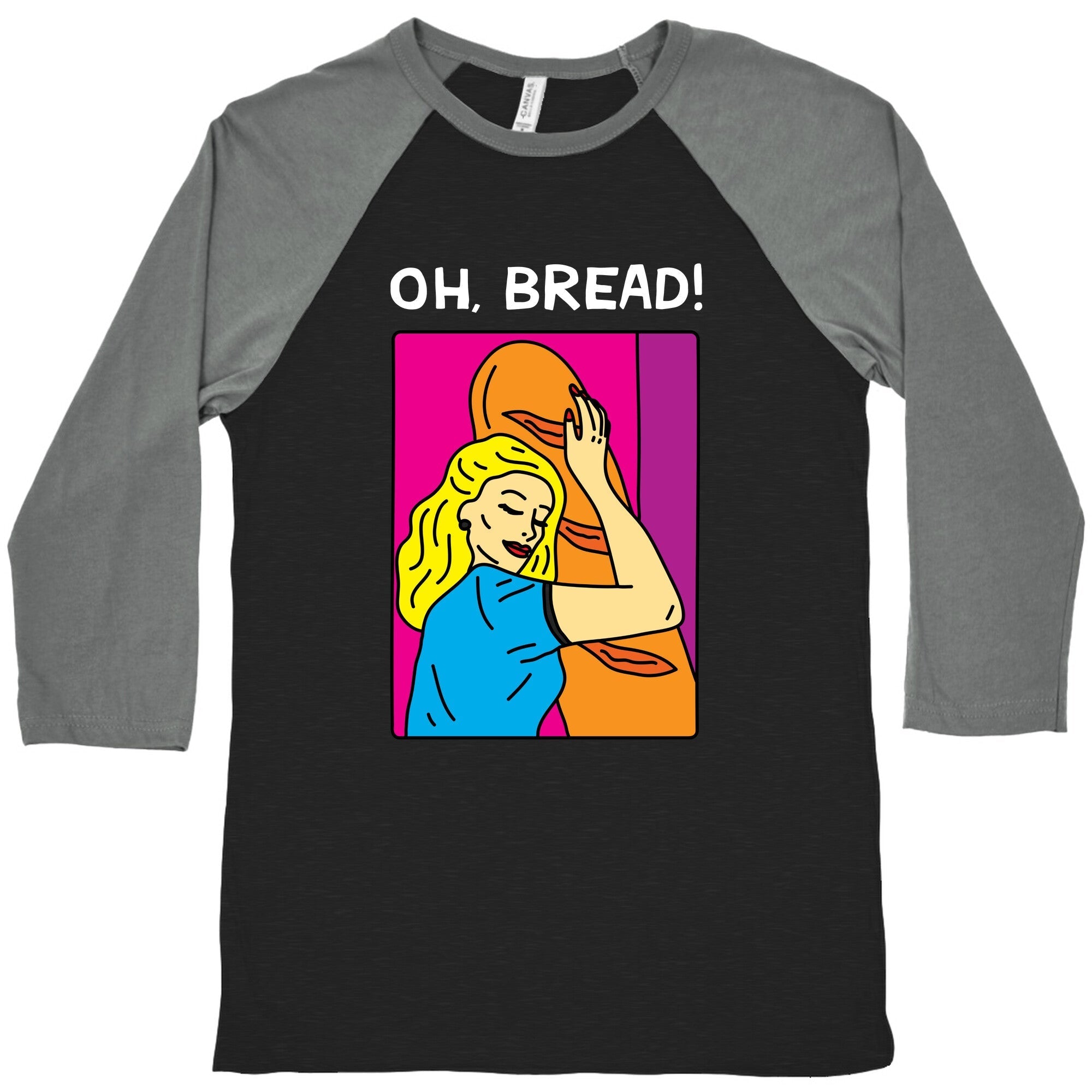 A Bread Love Story Comic  Baseball Tee
