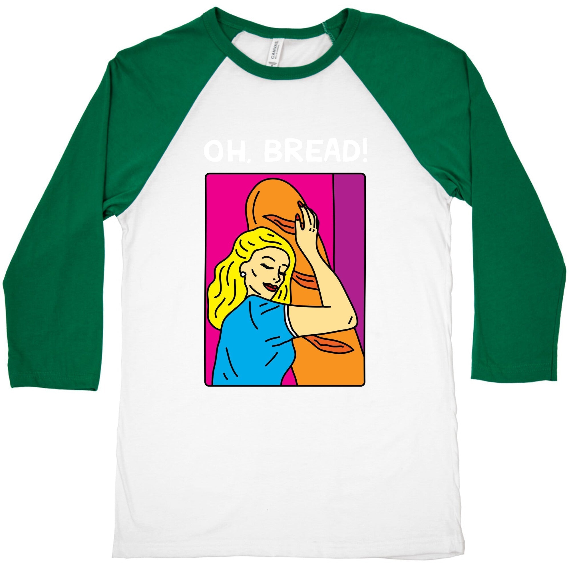 A Bread Love Story Comic  Baseball Tee
