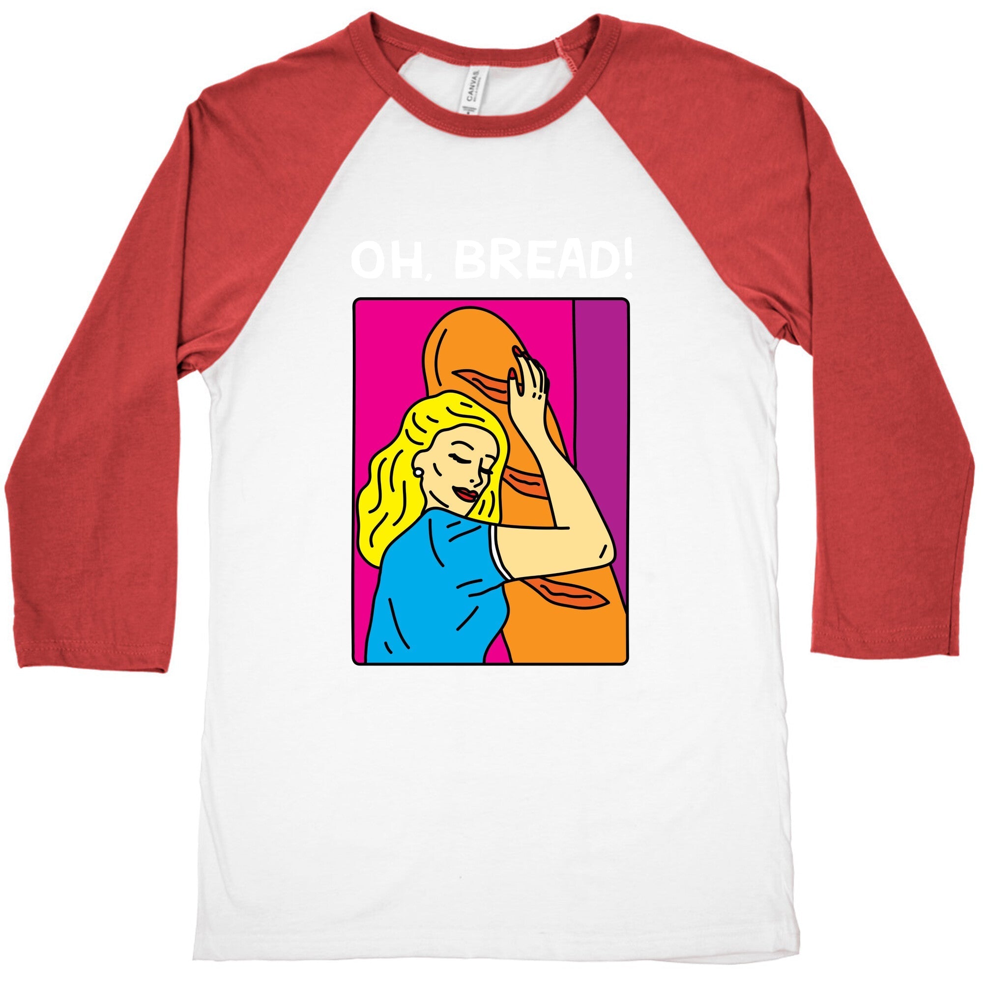 A Bread Love Story Comic  Baseball Tee