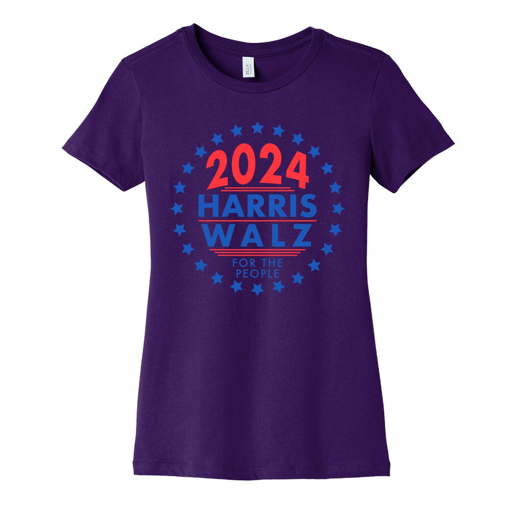 2024 Harris Walz For The People Womens Cotton Tee