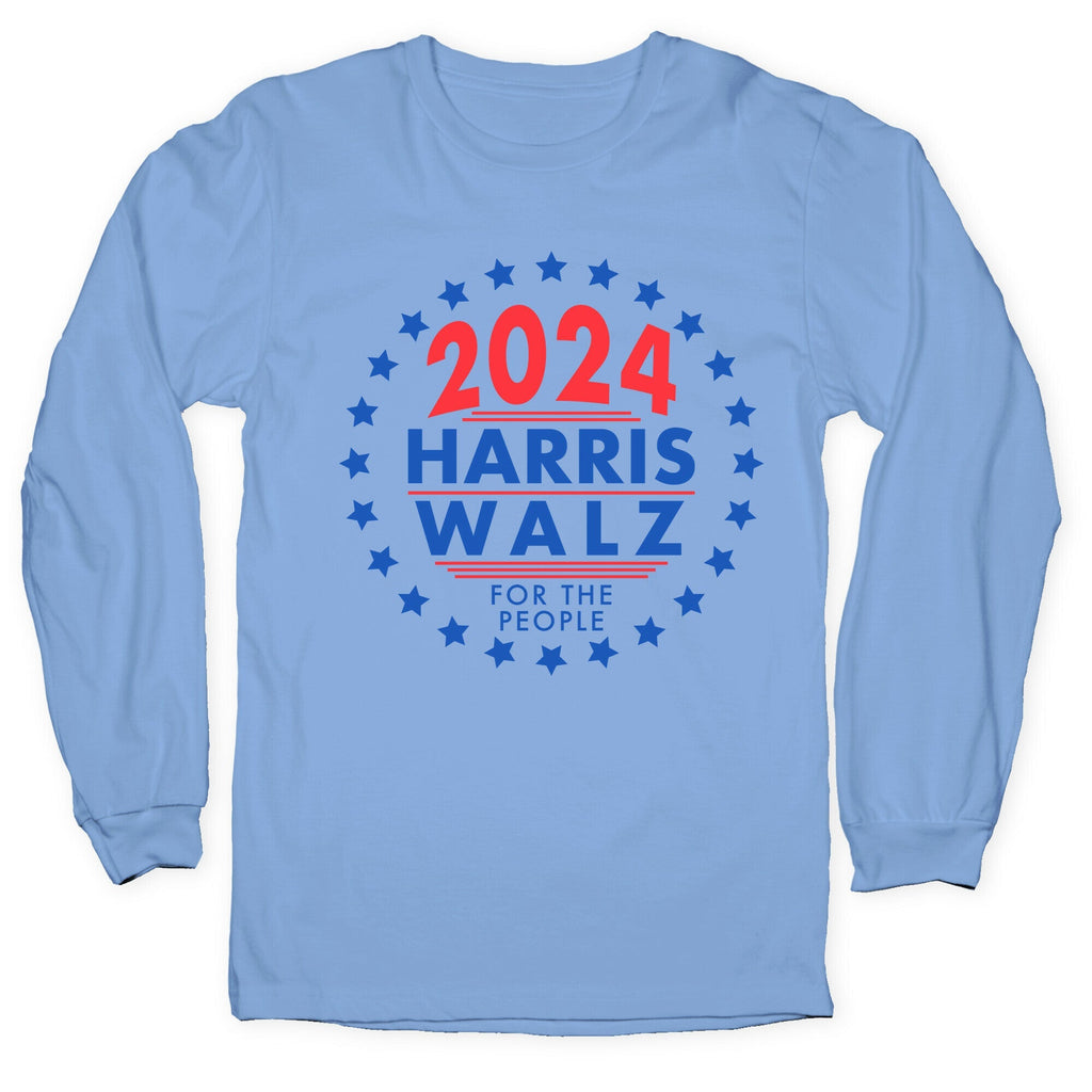 2024 Harris Walz For The People Longsleeve Tee Style001