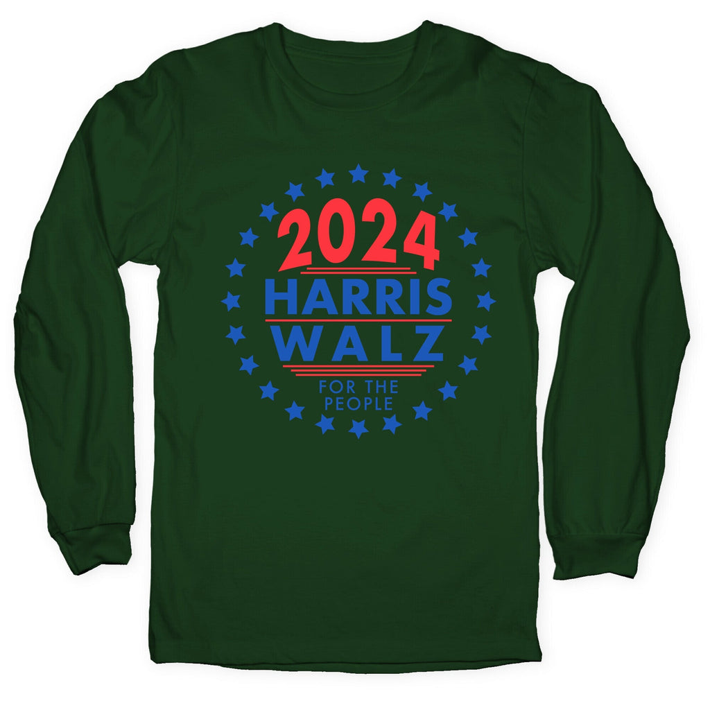 2024 Harris Walz For The People Longsleeve Tee Style001