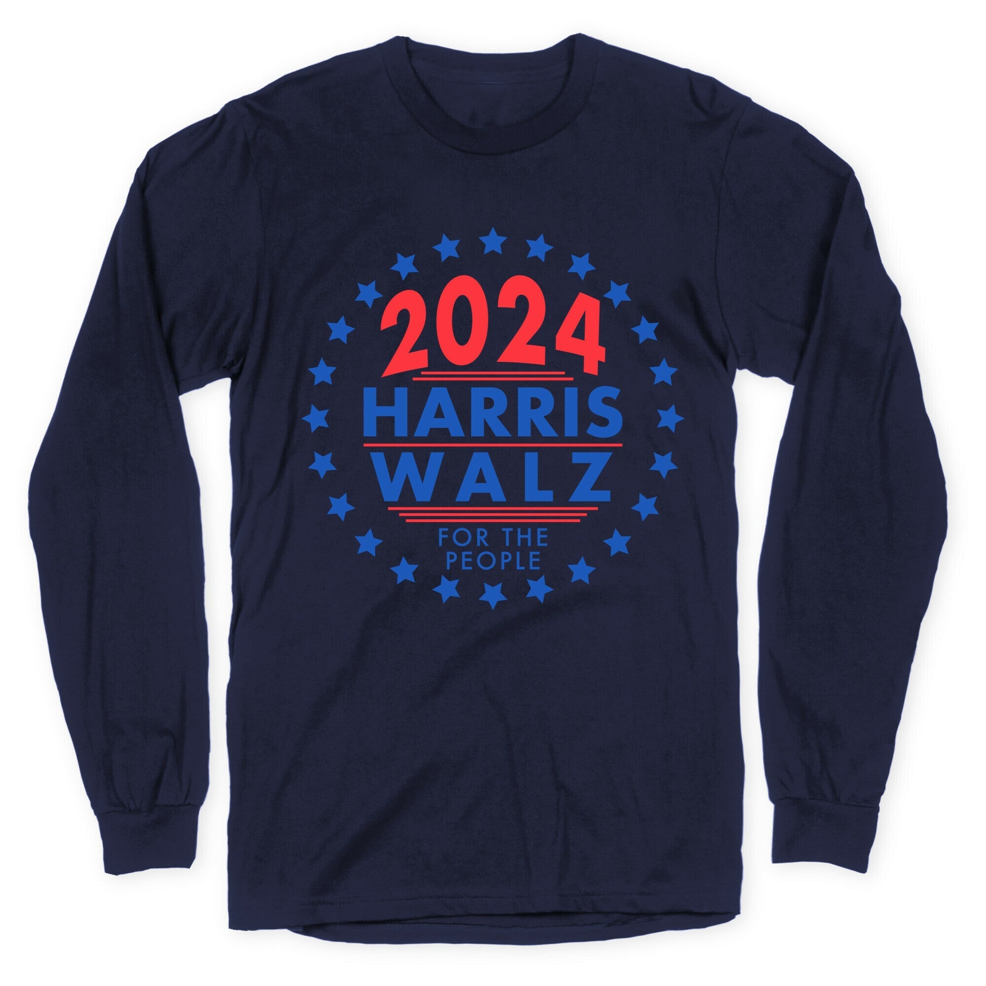 2024 Harris Walz For The People Longsleeve Tee Style001