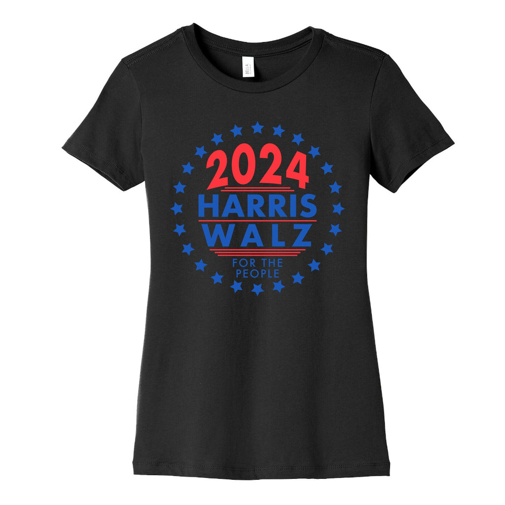 2024 Harris Walz For The People Womens Cotton Tee Style001