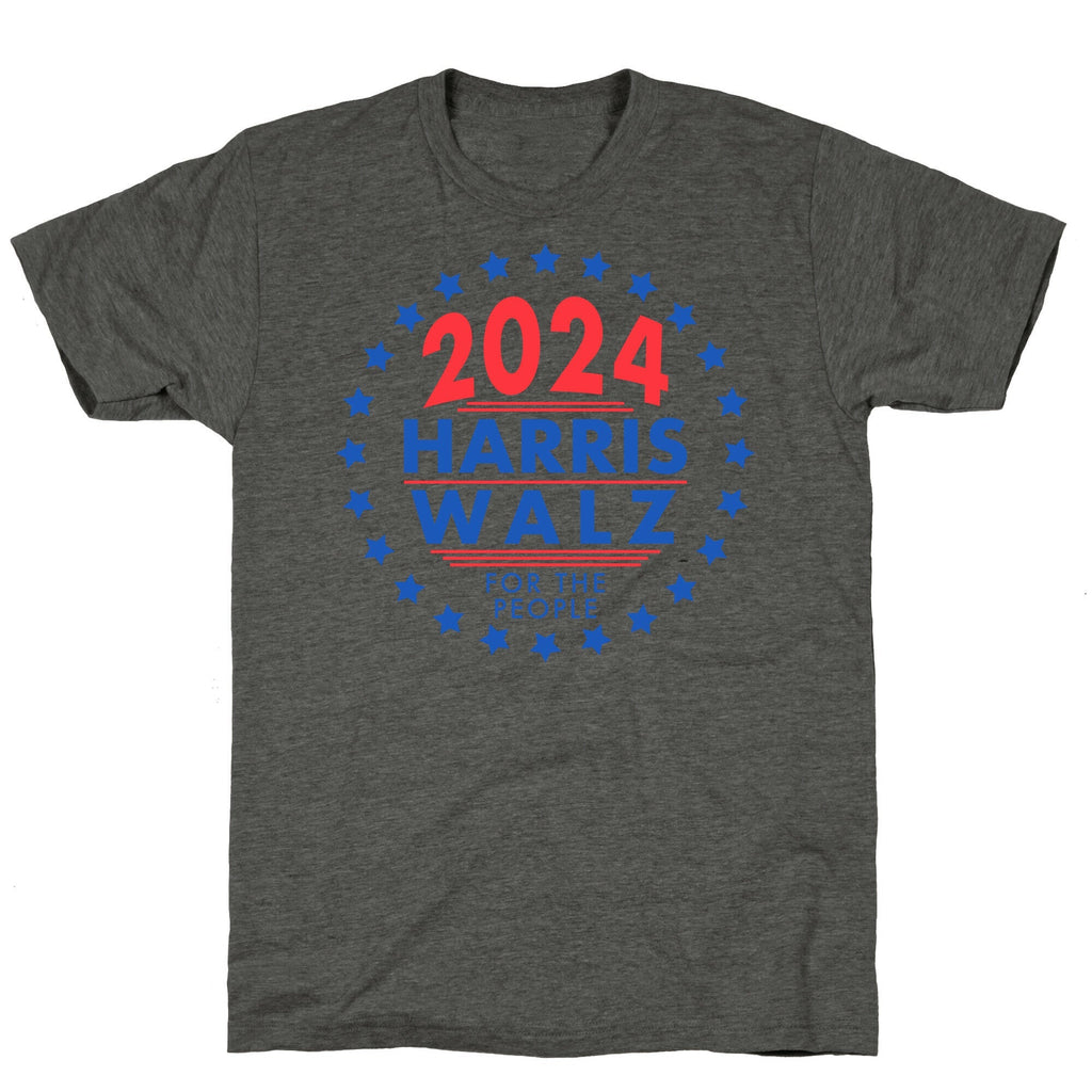 2024 Harris Walz For The People Unisex Triblend Tee Style001