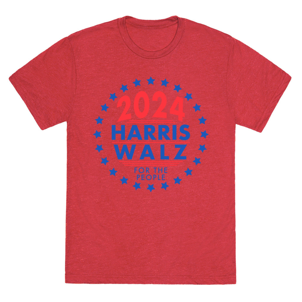 2024 Harris Walz For The People Unisex Triblend Tee Style001