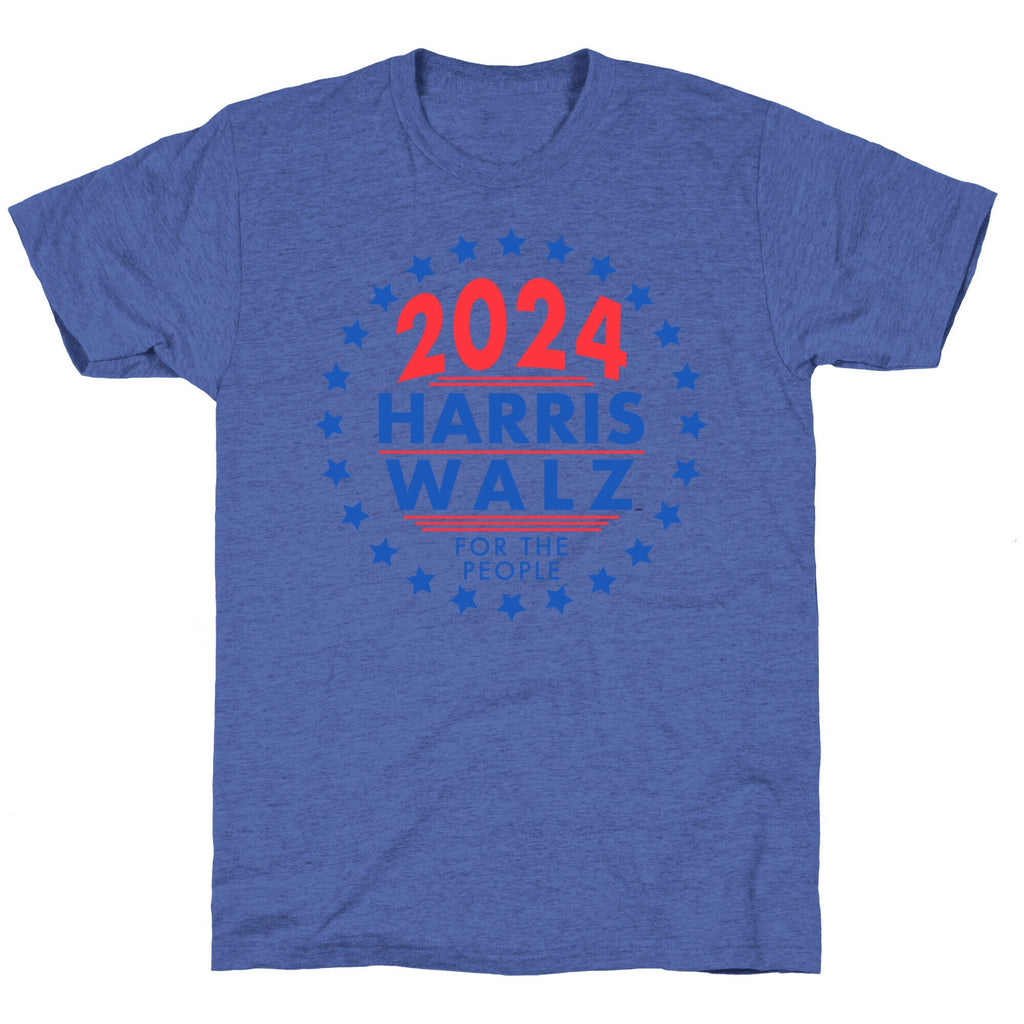 2024 Harris Walz For The People Unisex Triblend Tee Style001