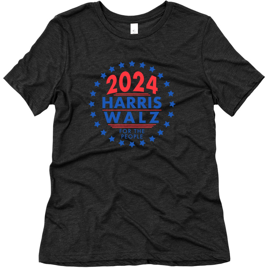 2024 Harris Walz For The People Womens Triblend Tee Style001