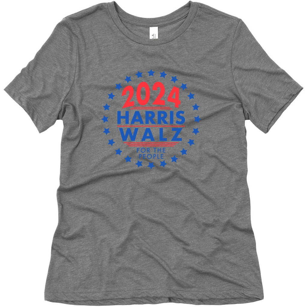 2024 Harris Walz For The People Womens Triblend Tee Style001