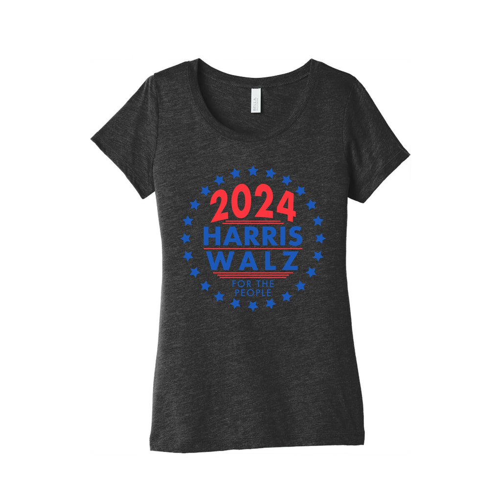 2024 Harris Walz For The People Womens Triblend Tee Style001