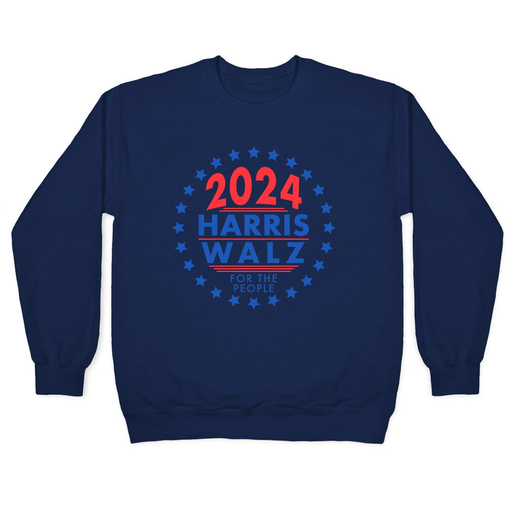 2024 Harris Walz For The People Crewneck Sweatshirt Style001