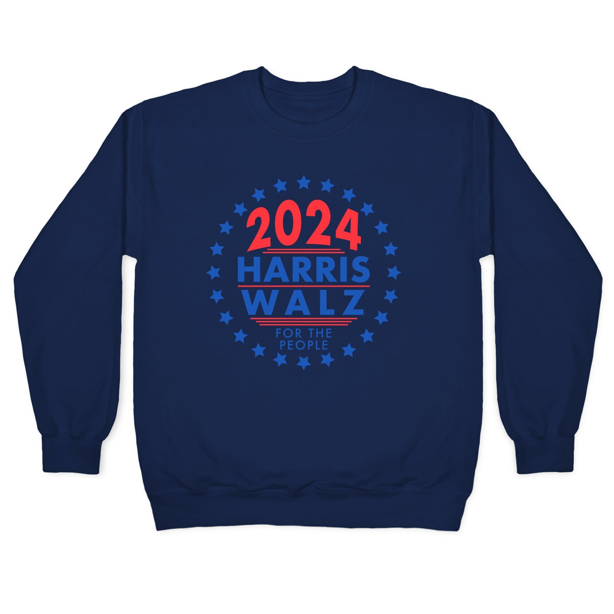 2024 Harris Walz For The People Crewneck Sweatshirt Style001