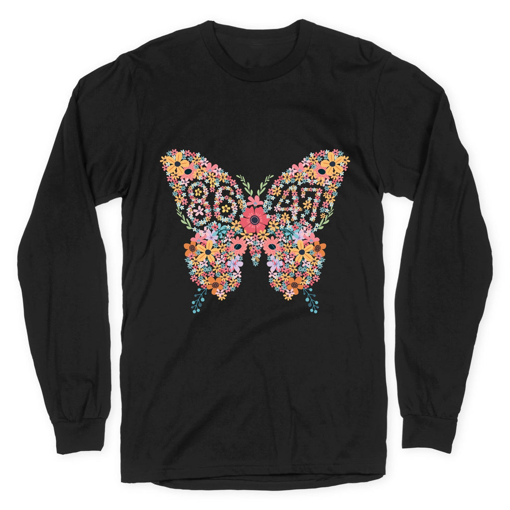8647 Anti Trump Butterfly Longsleeve Tee