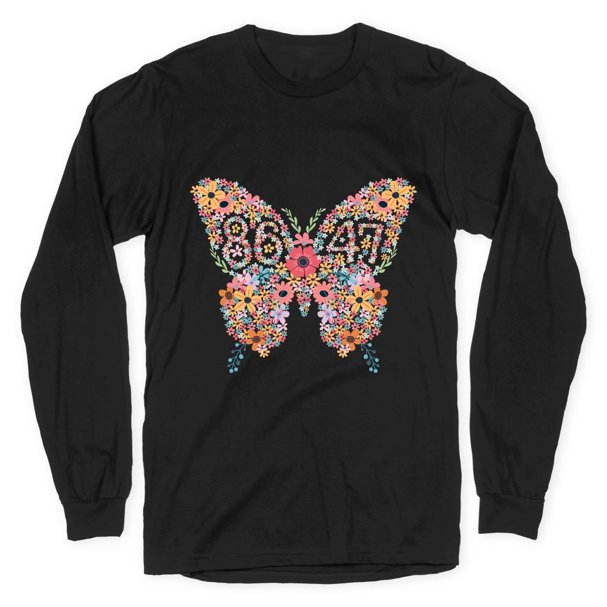 8647 Anti Trump Butterfly Longsleeve Tee
