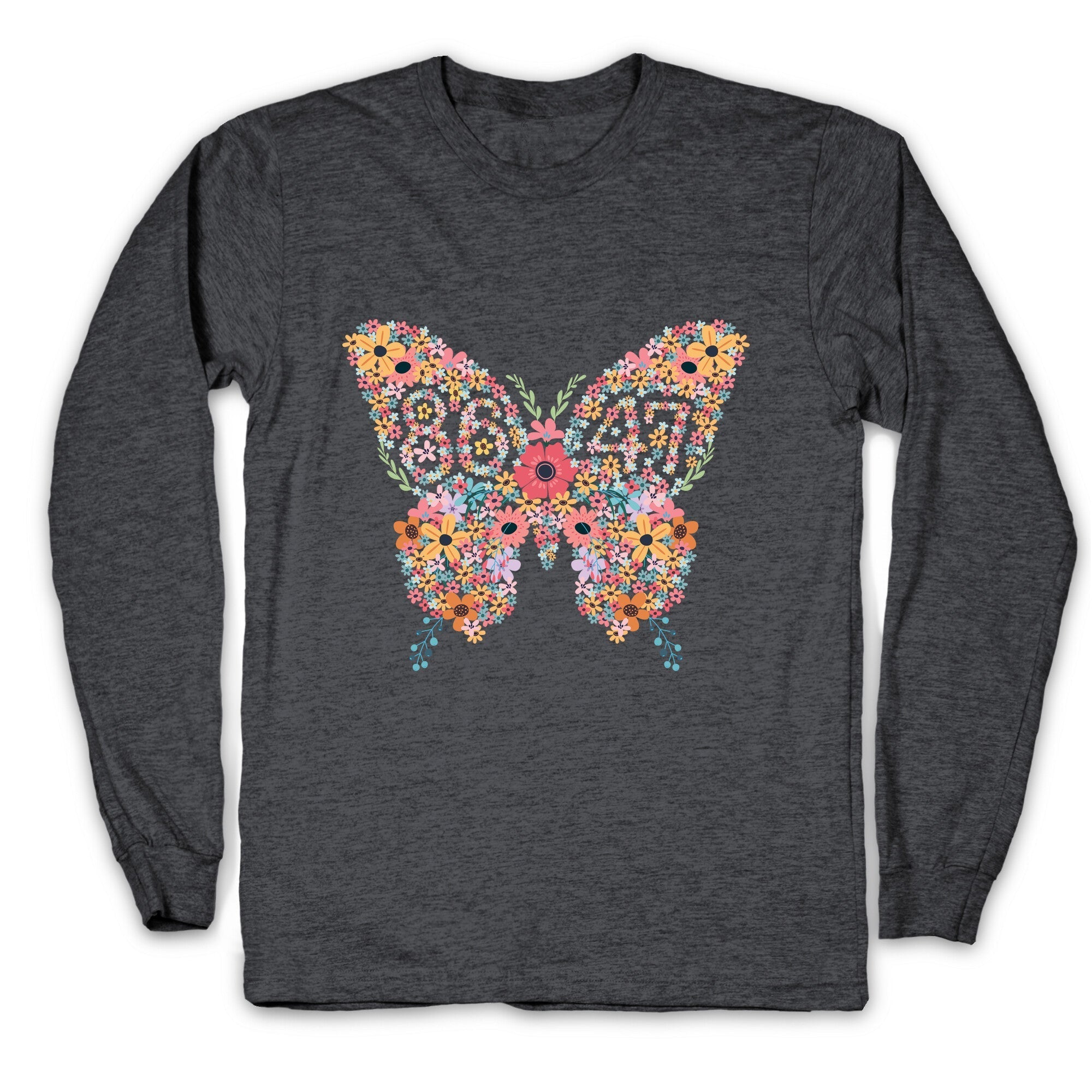 8647 Anti Trump Butterfly Longsleeve Tee