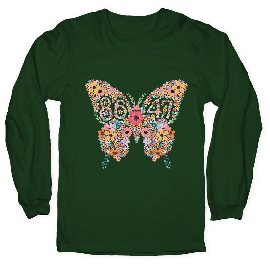 8647 Anti Trump Butterfly Longsleeve Tee