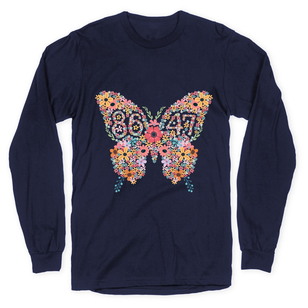 8647 Anti Trump Butterfly Longsleeve Tee