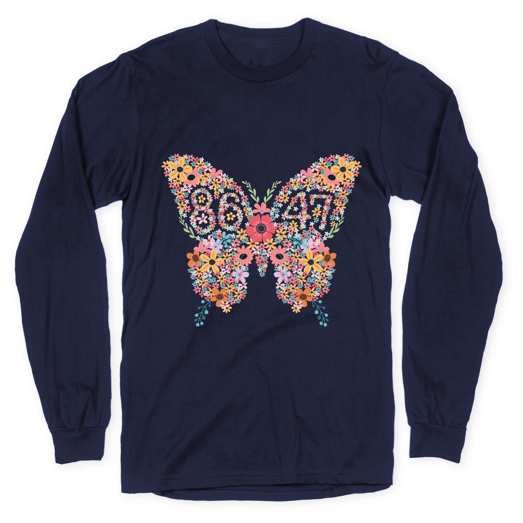 8647 Anti Trump Butterfly Longsleeve Tee