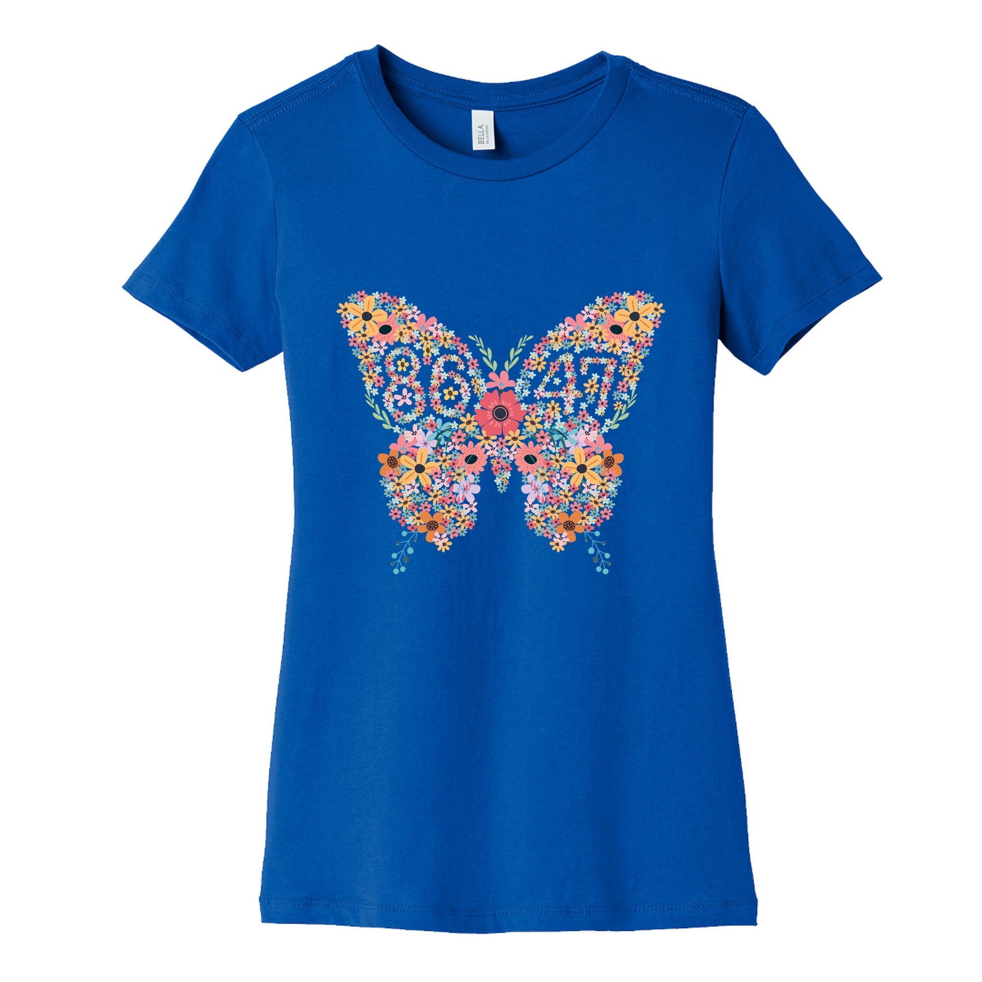 8647 Anti Trump Butterfly Womens Cotton Tee