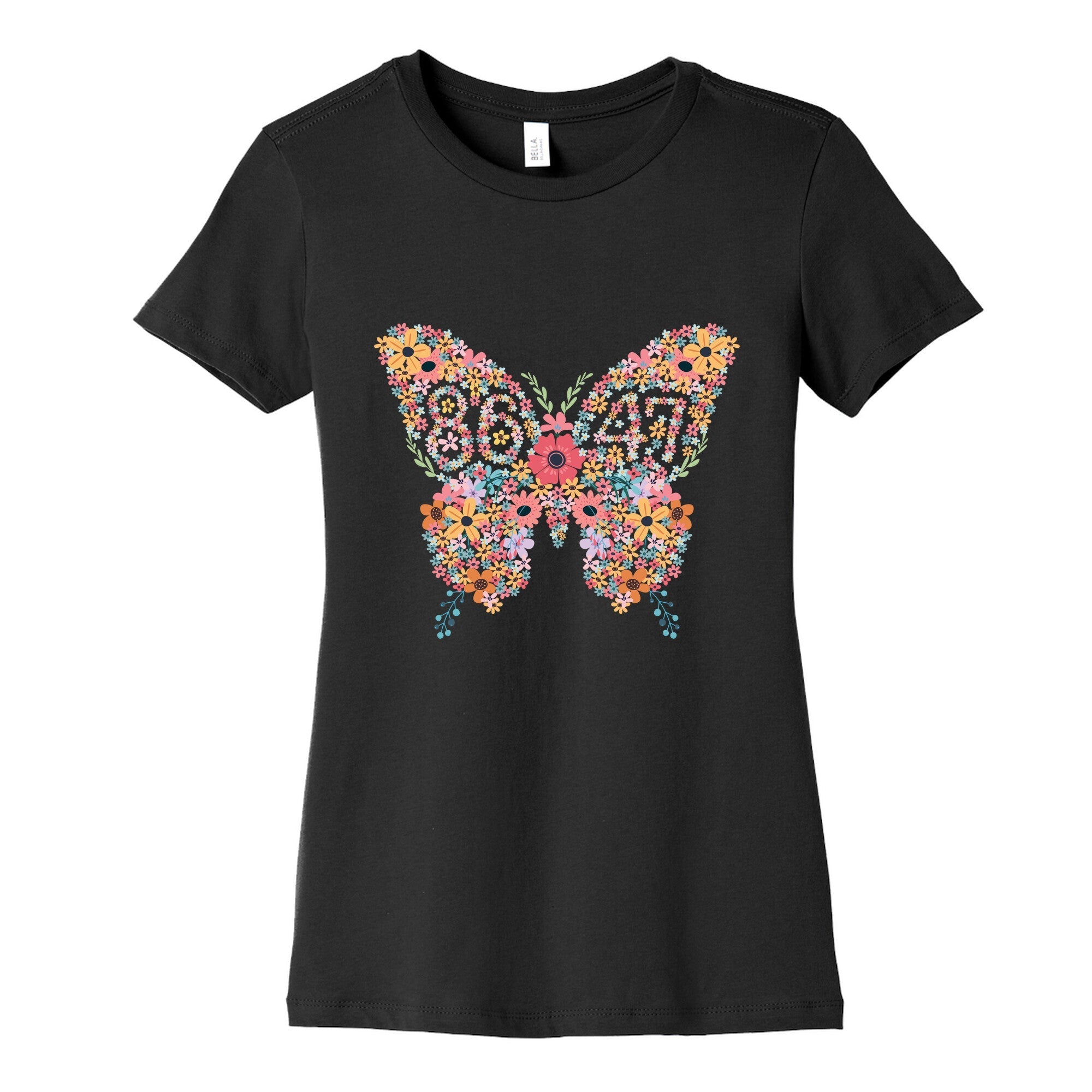 8647 Anti Trump Butterfly Womens Cotton Tee