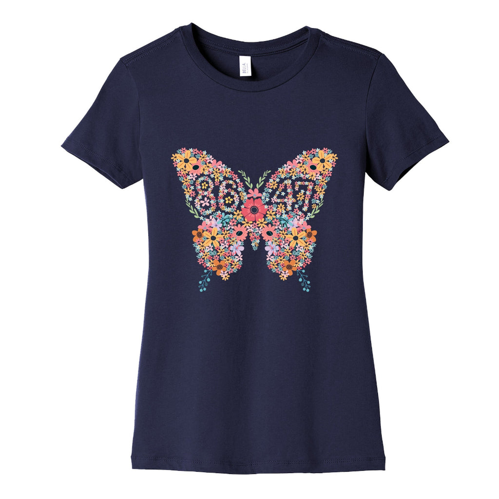 8647 Anti Trump Butterfly Womens Cotton Tee