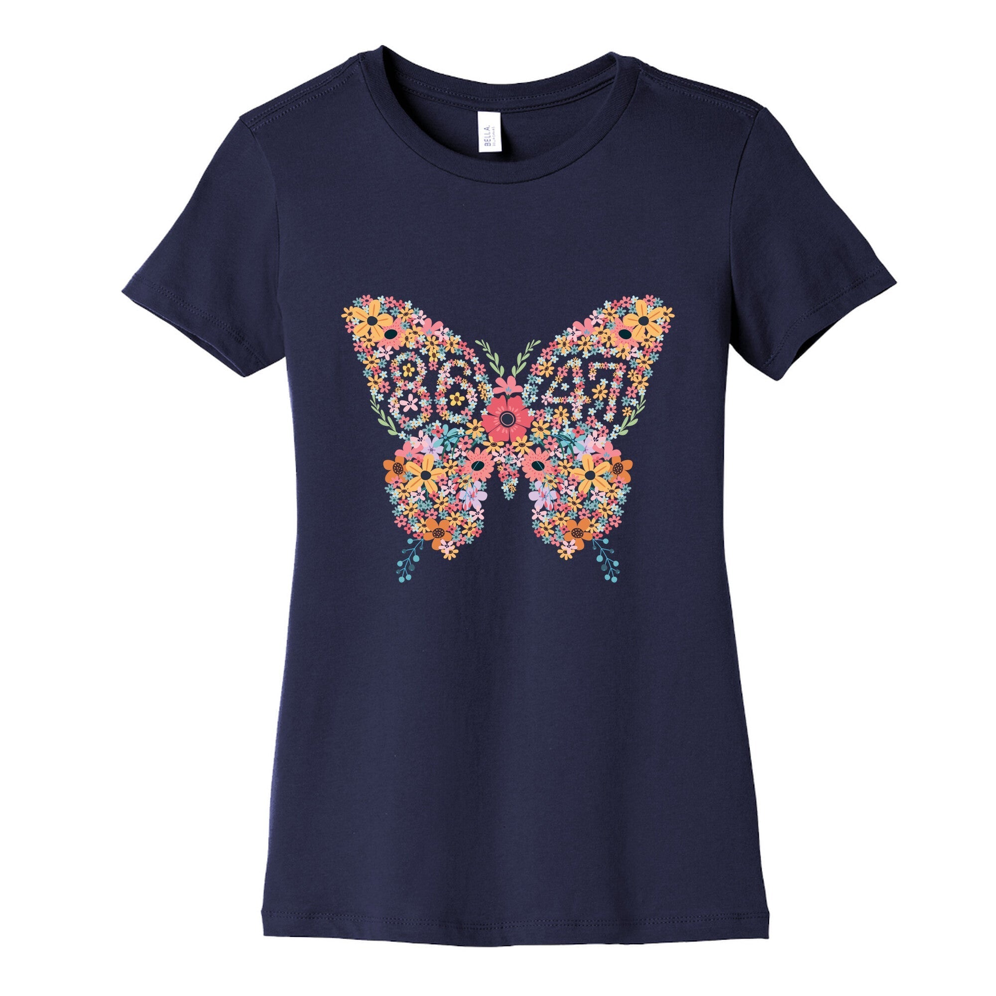 8647 Anti Trump Butterfly Womens Cotton Tee