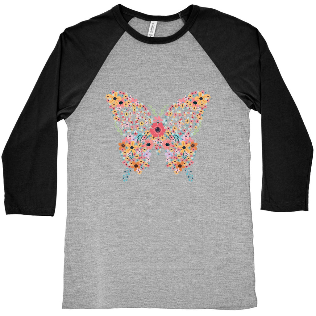 8647 Anti Trump Butterfly Baseball Tee