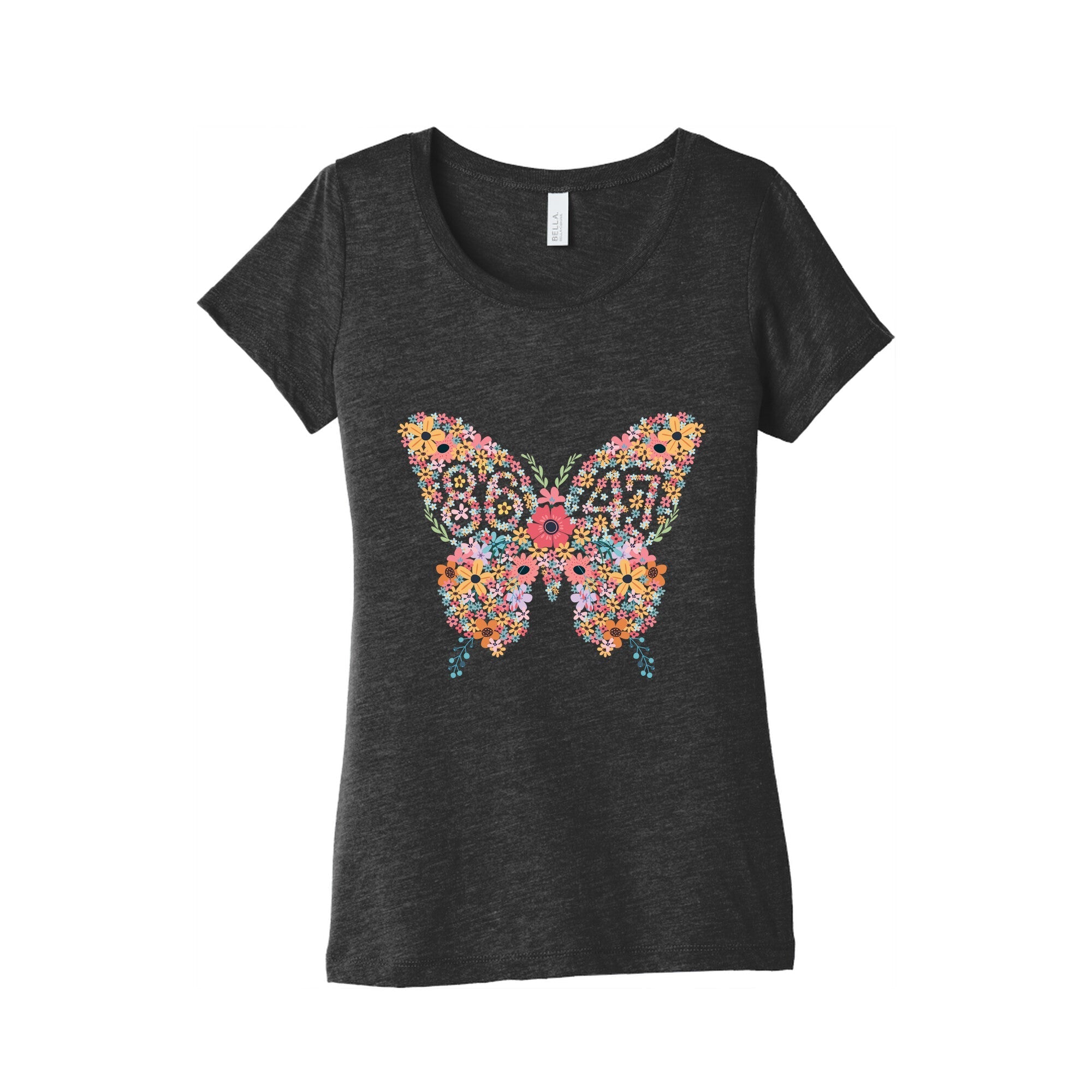 8647 Anti Trump Butterfly Womens Triblend Tee