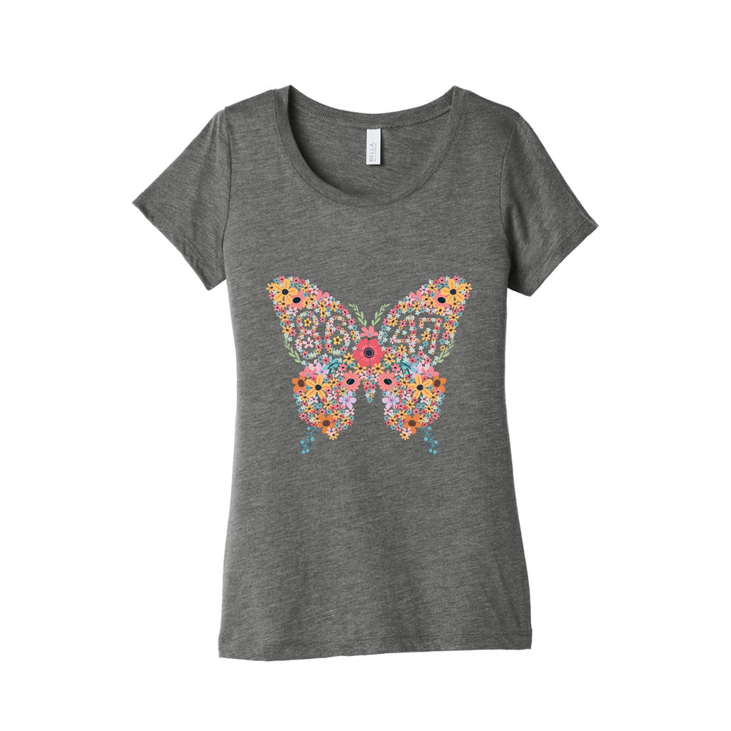 8647 Anti Trump Butterfly Womens Triblend Tee