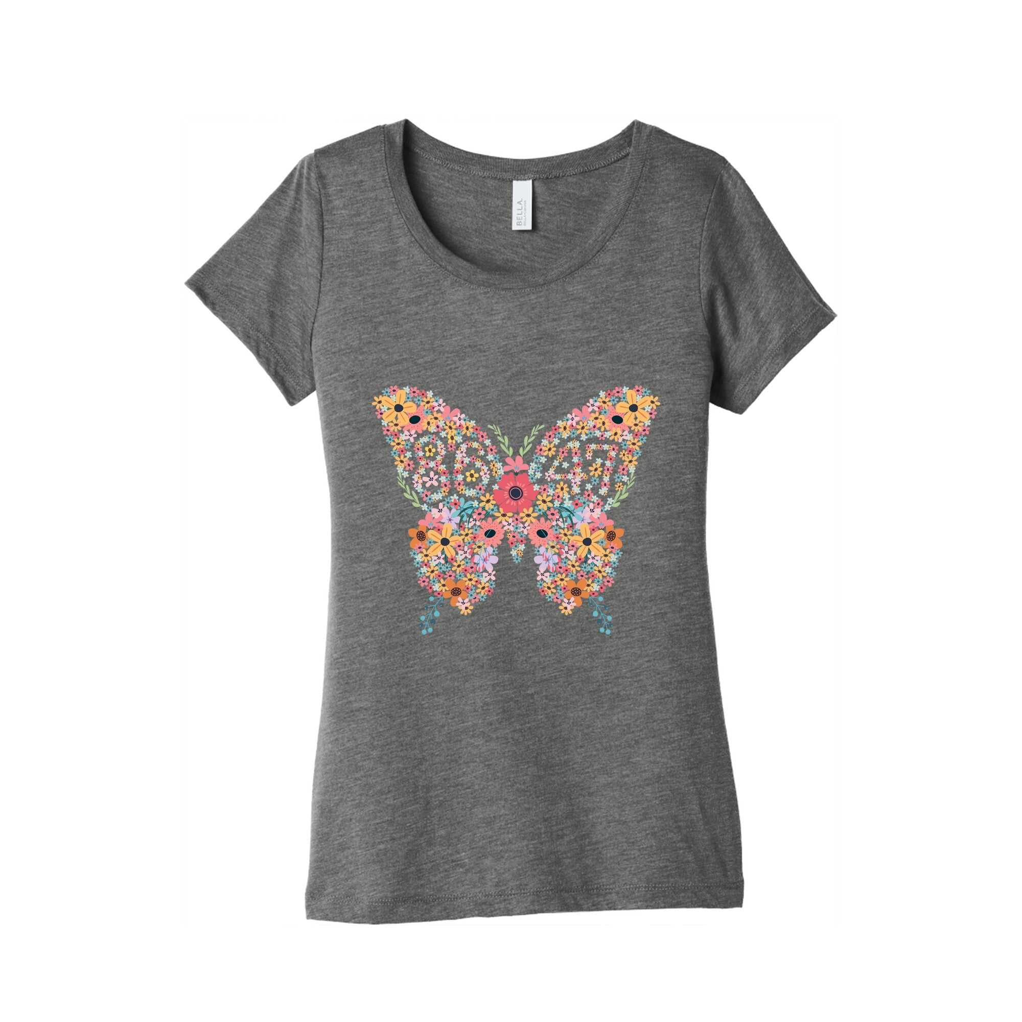 8647 Anti Trump Butterfly Womens Triblend Tee