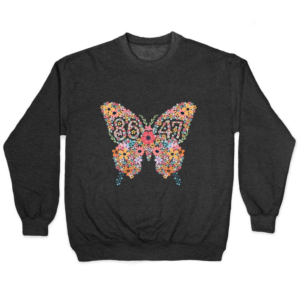 8647 Anti Trump Butterfly Crewneck Sweatshirt