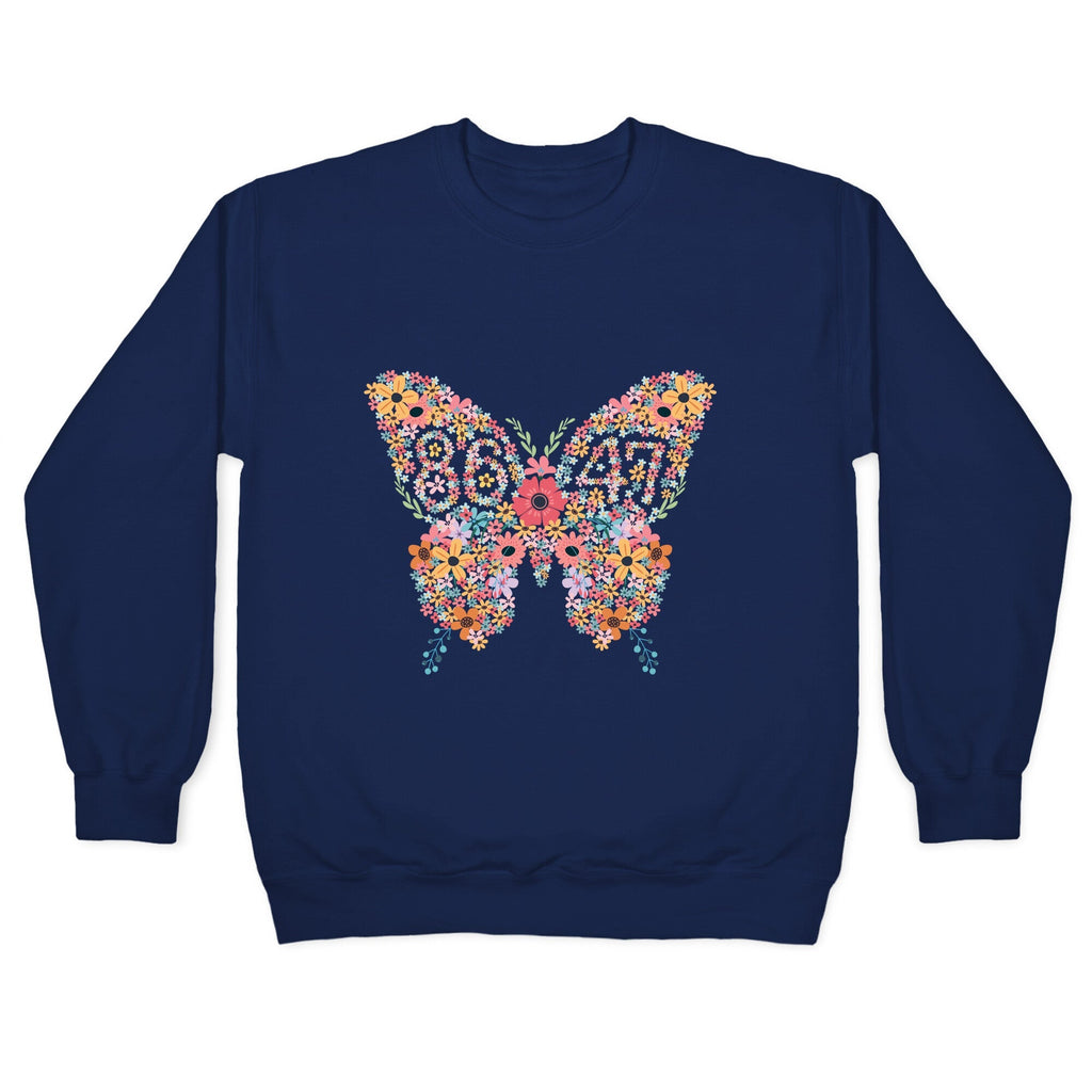 8647 Anti Trump Butterfly Crewneck Sweatshirt