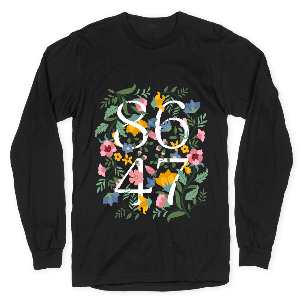 8647 Anti Trump Floral Longsleeve Tee