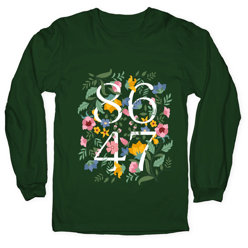 8647 Anti Trump Floral Longsleeve Tee