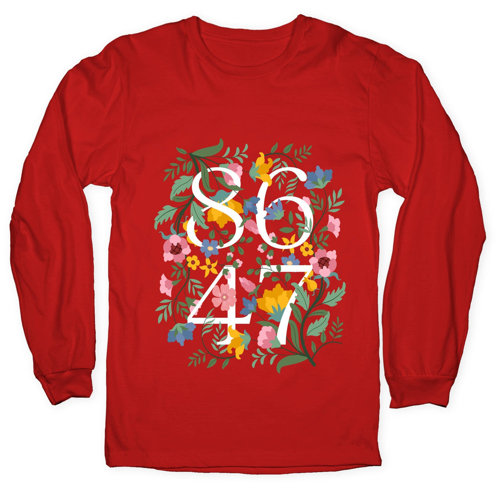 8647 Anti Trump Floral Longsleeve Tee