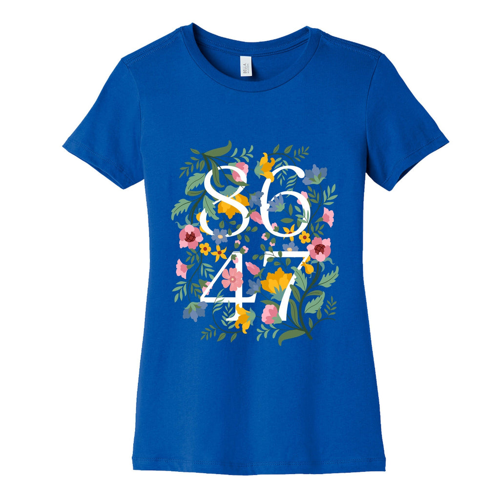 8647 Anti Trump Floral Womens Cotton Tee