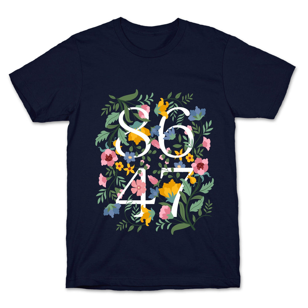 8647 Anti Trump Floral T-Shirt