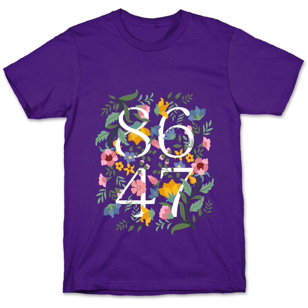 8647 Anti Trump Floral T-Shirt
