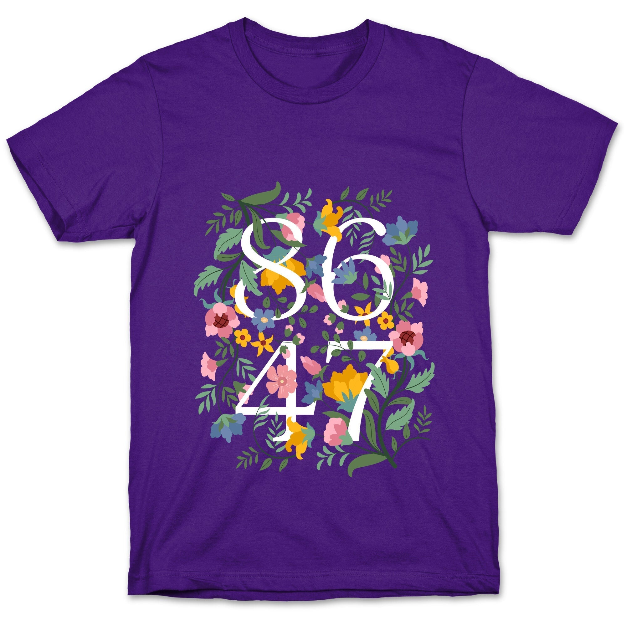8647 Anti Trump Floral T-Shirt