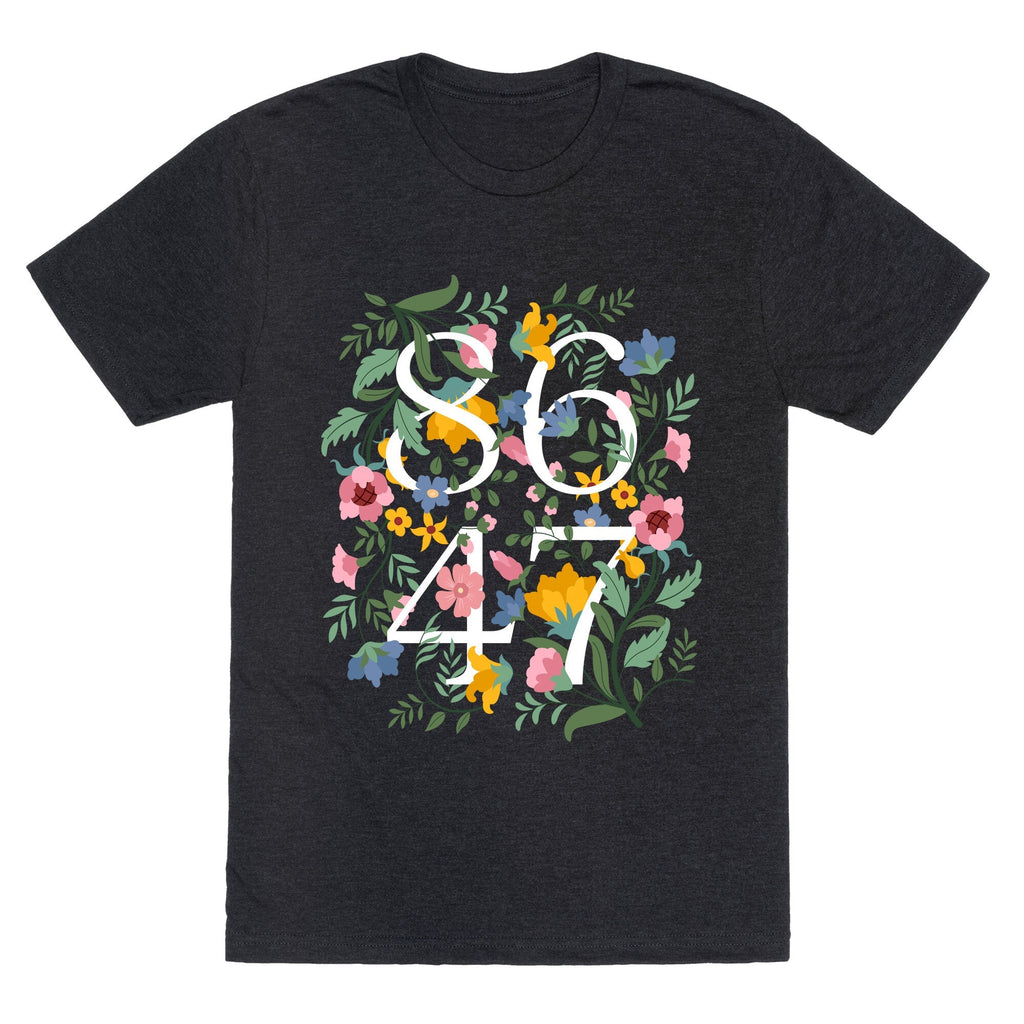 8647 Anti Trump Floral Unisex Triblend Tee