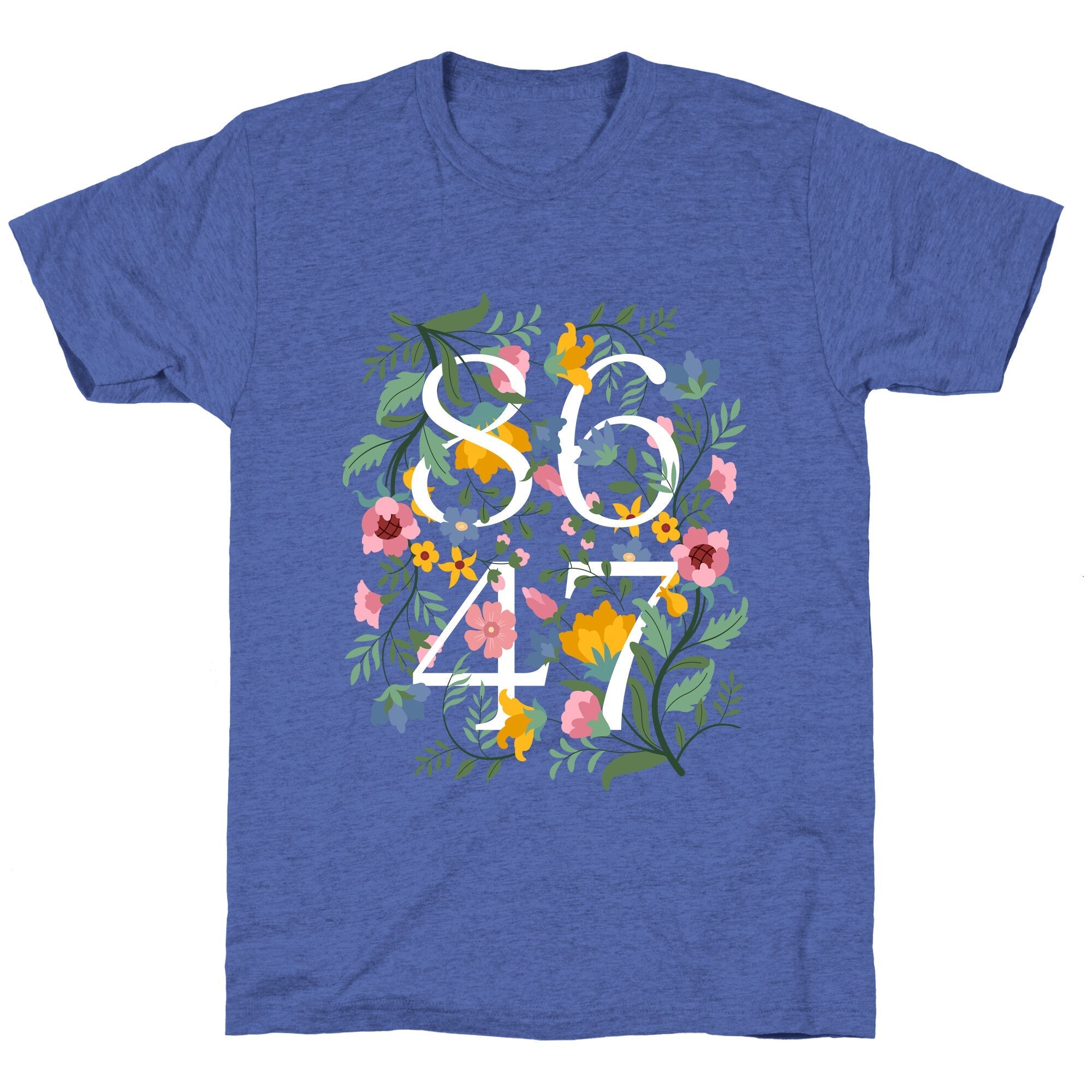 8647 Anti Trump Floral Unisex Triblend Tee