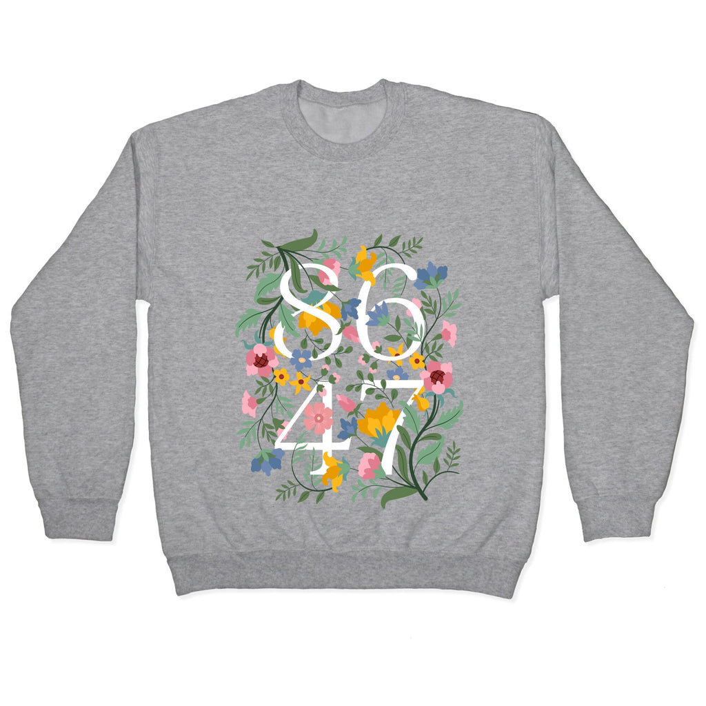 8647 Anti Trump Floral Crewneck Sweatshirt
