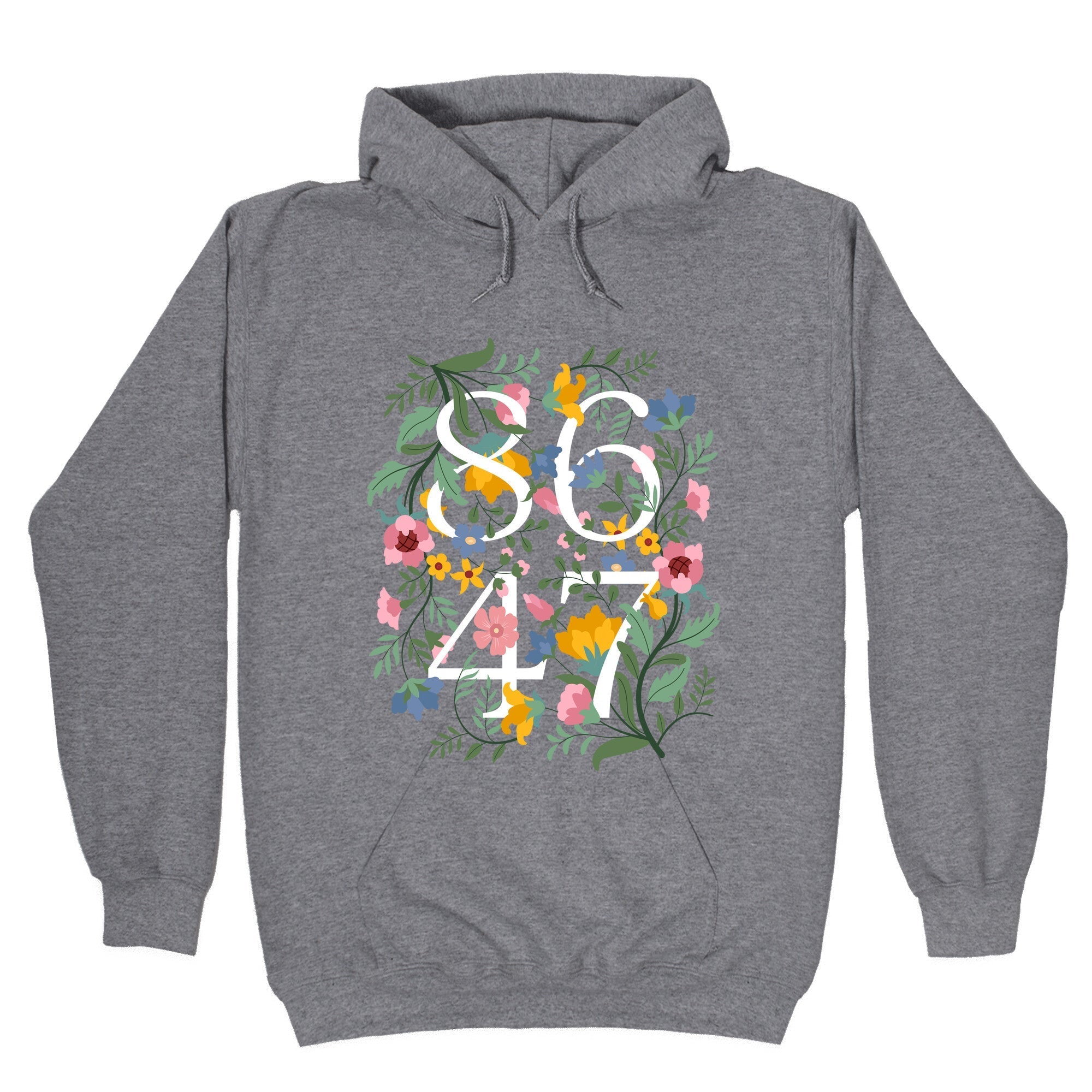 8647 Anti Trump Floral Hoodie