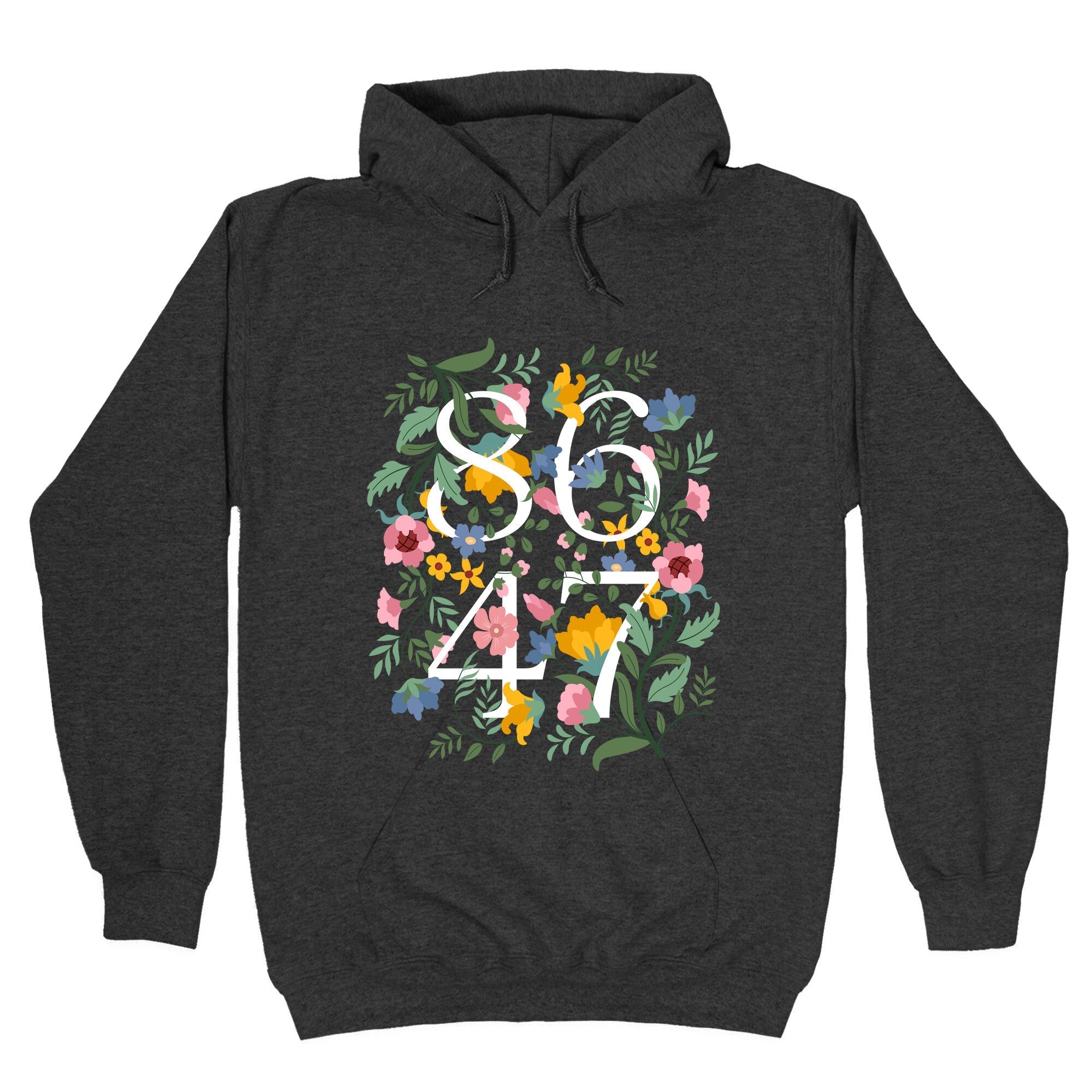 8647 Anti Trump Floral Hoodie