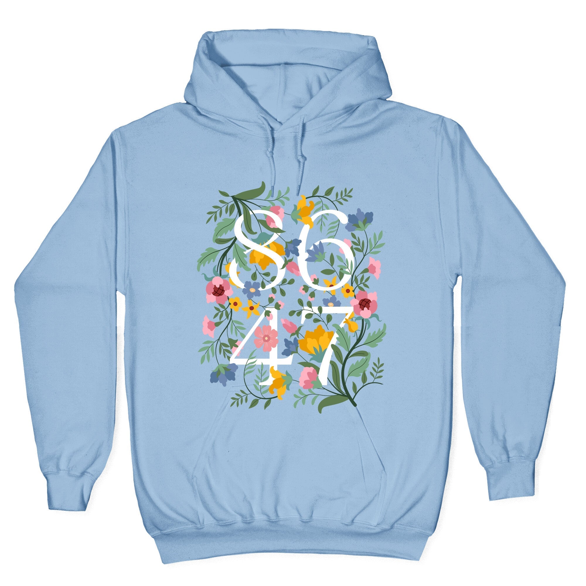 8647 Anti Trump Floral Hoodie