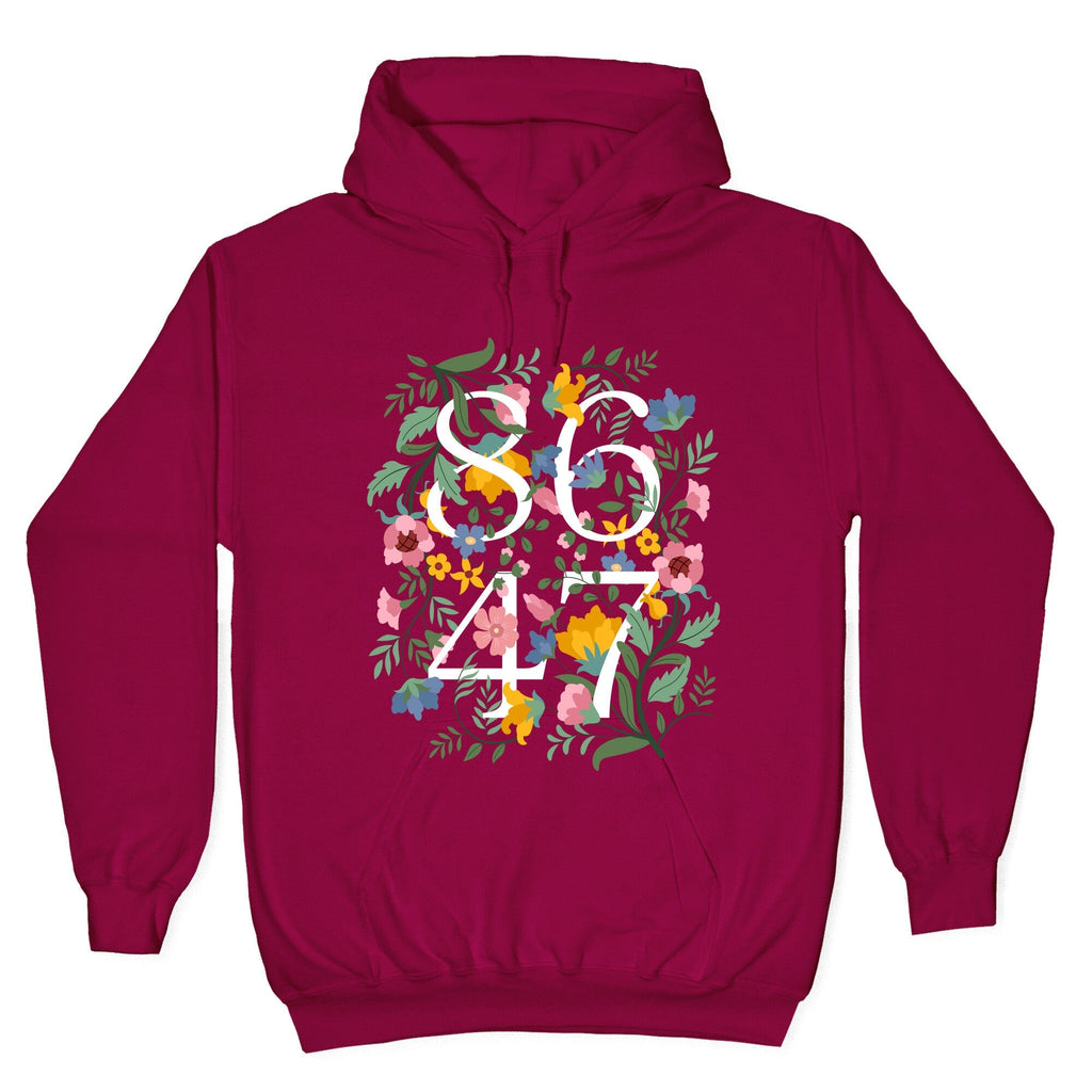 8647 Anti Trump Floral Hoodie