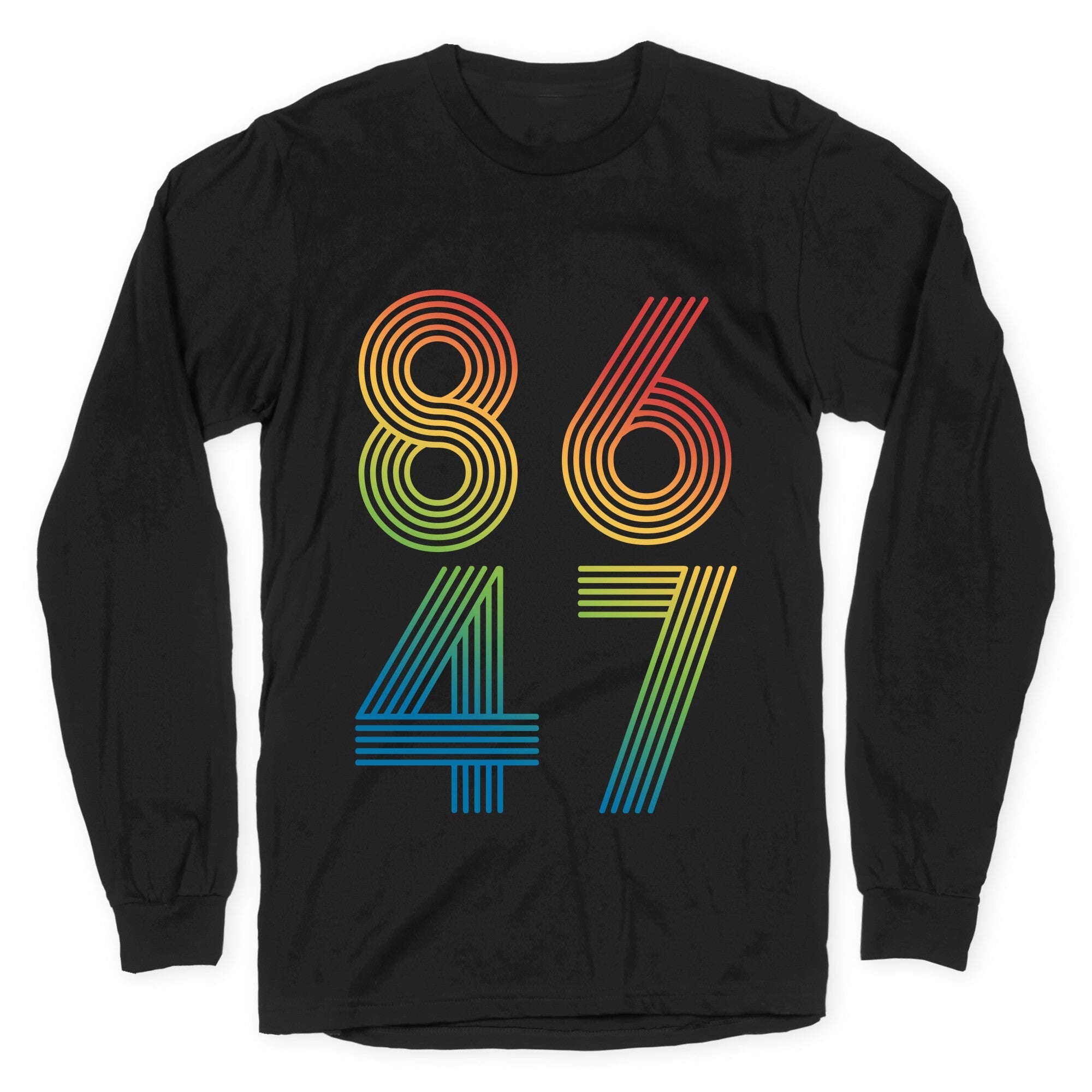 8647 Anti Trump Rainbow Longsleeve Tee