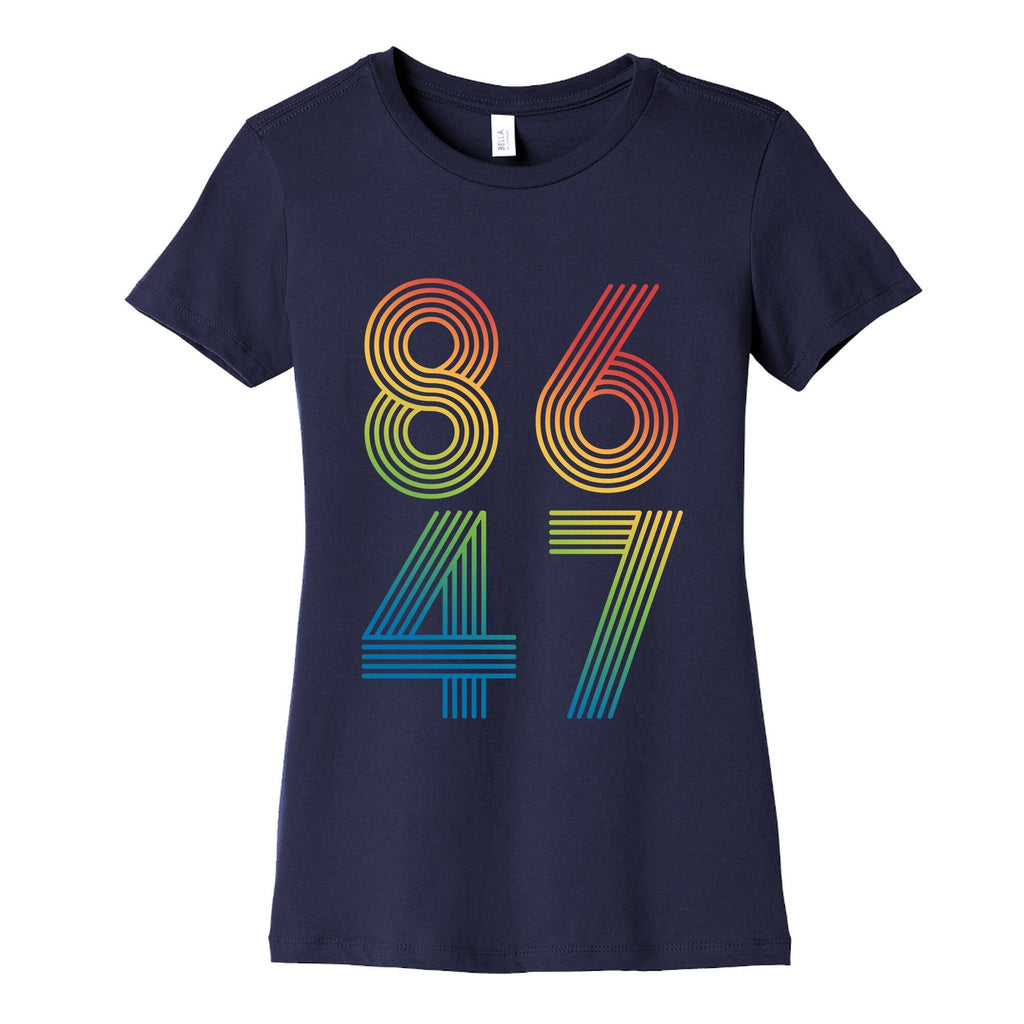 8647 Anti Trump Rainbow Womens Cotton Tee