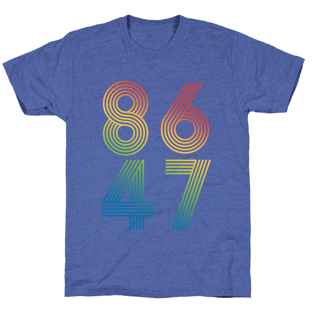 8647 Anti Trump Rainbow Unisex Triblend Tee